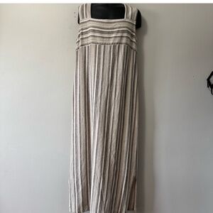 Linda Lundstrom Canada Vintage Striped Sleeveless Maxi Dress size 10
